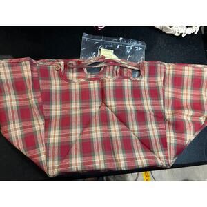Longaberger LARGE PICNIC Basket Liner ORCHARD PARK PLAID  Fabric NEW